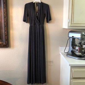 Sparkly gray prom dress